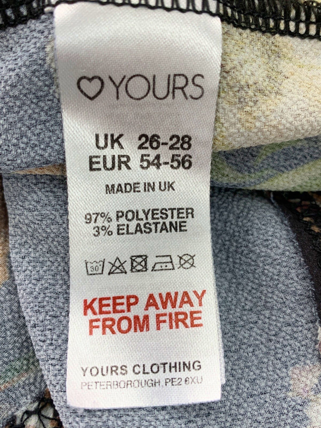 Yours Black Floral Print Dress UK 26-28