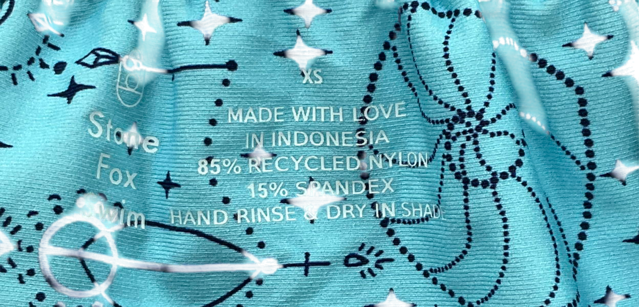 Stone fox swim Blue Bikini With Detailed Design UK XS