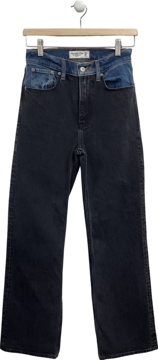 Abercrombie & Fitch Blue 90s Relaxed High Rise Jean In Two Tone W24