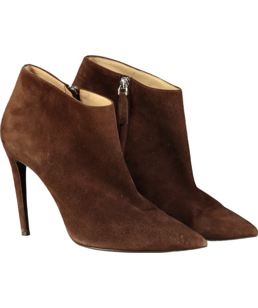 Ralph Lauren Brown Tasella Suede Heel Boot UK 8 EU 41 👠