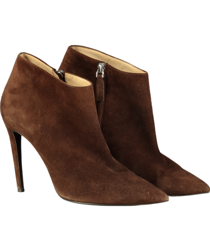 Ralph Lauren Brown Tasella Suede Heel Boot UK 8 EU 41 👠