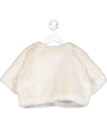 Bonpoint Cream Angel Faux Fur Jacket 10 Years