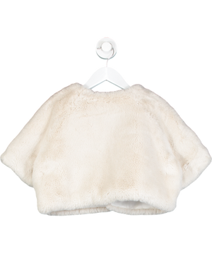 Bonpoint Cream Angel Faux Fur Jacket 10 Years