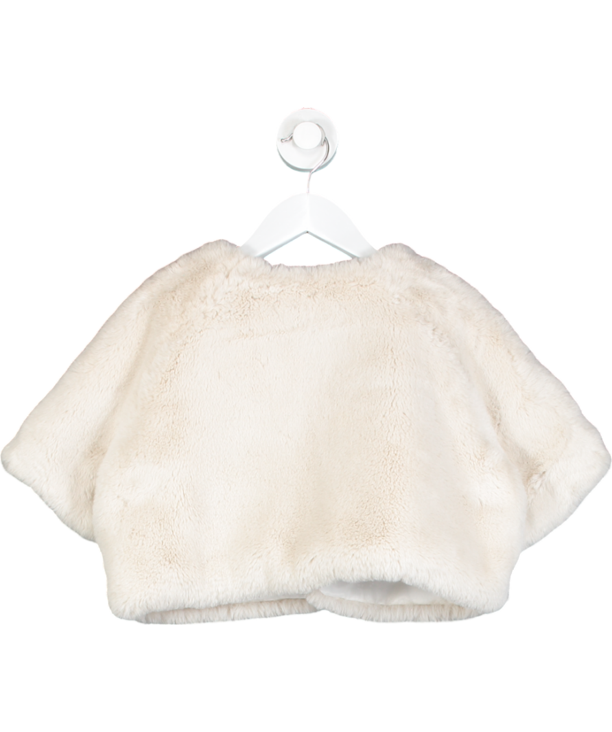 Bonpoint Cream Angel Faux Fur Jacket 10 Years