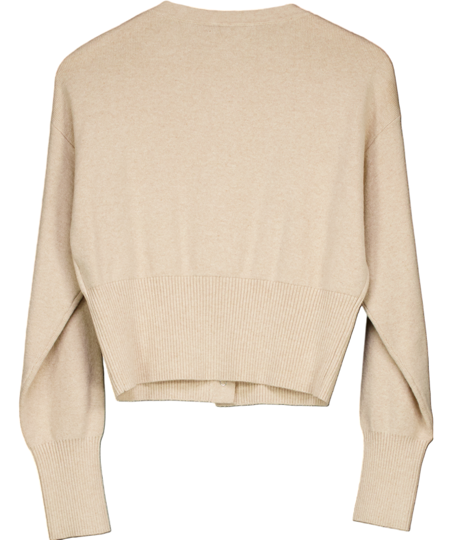 Mint Velvet Beige Cotton Blend Cardigan UK S