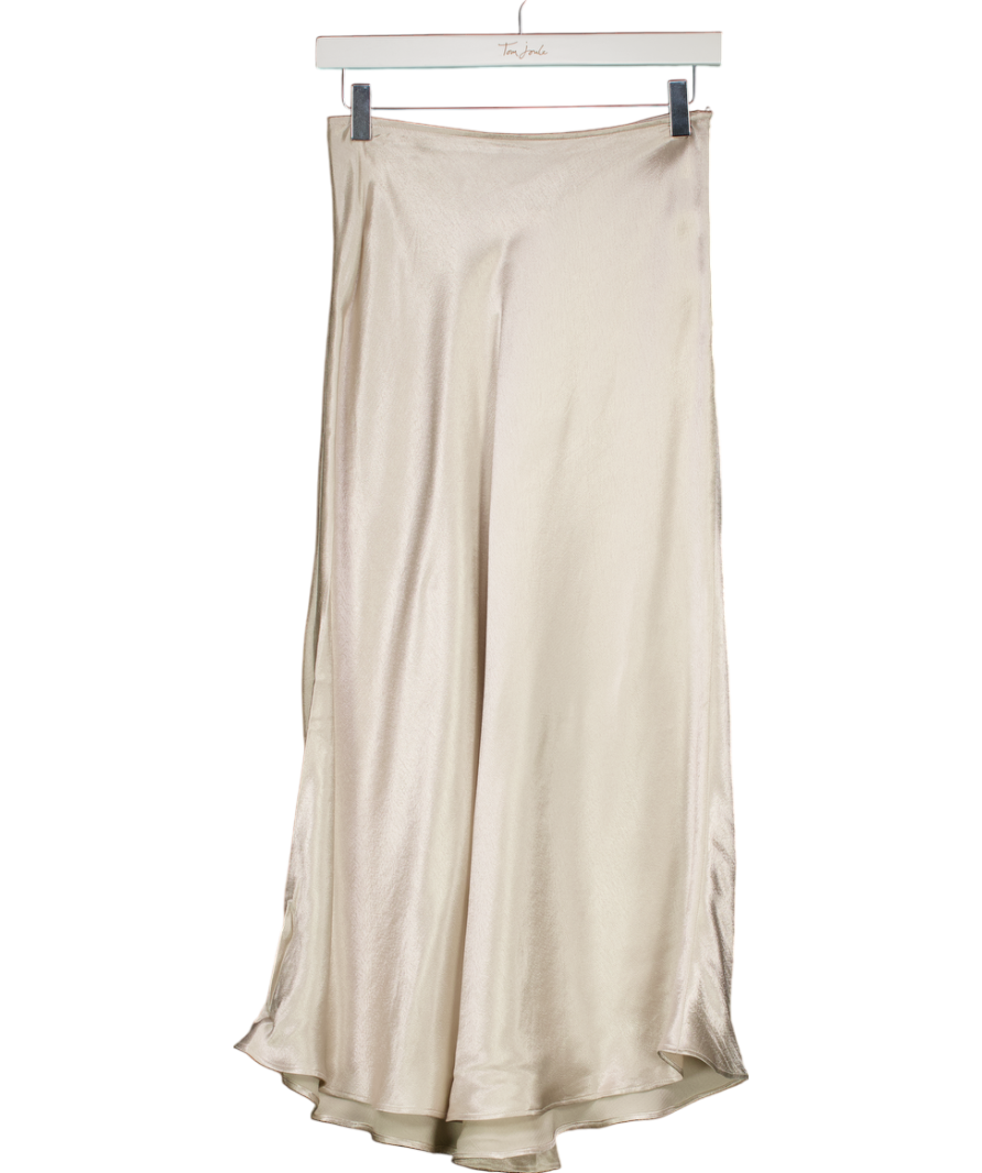 Trendyol Beige Satin Maxi Skirt UK XS