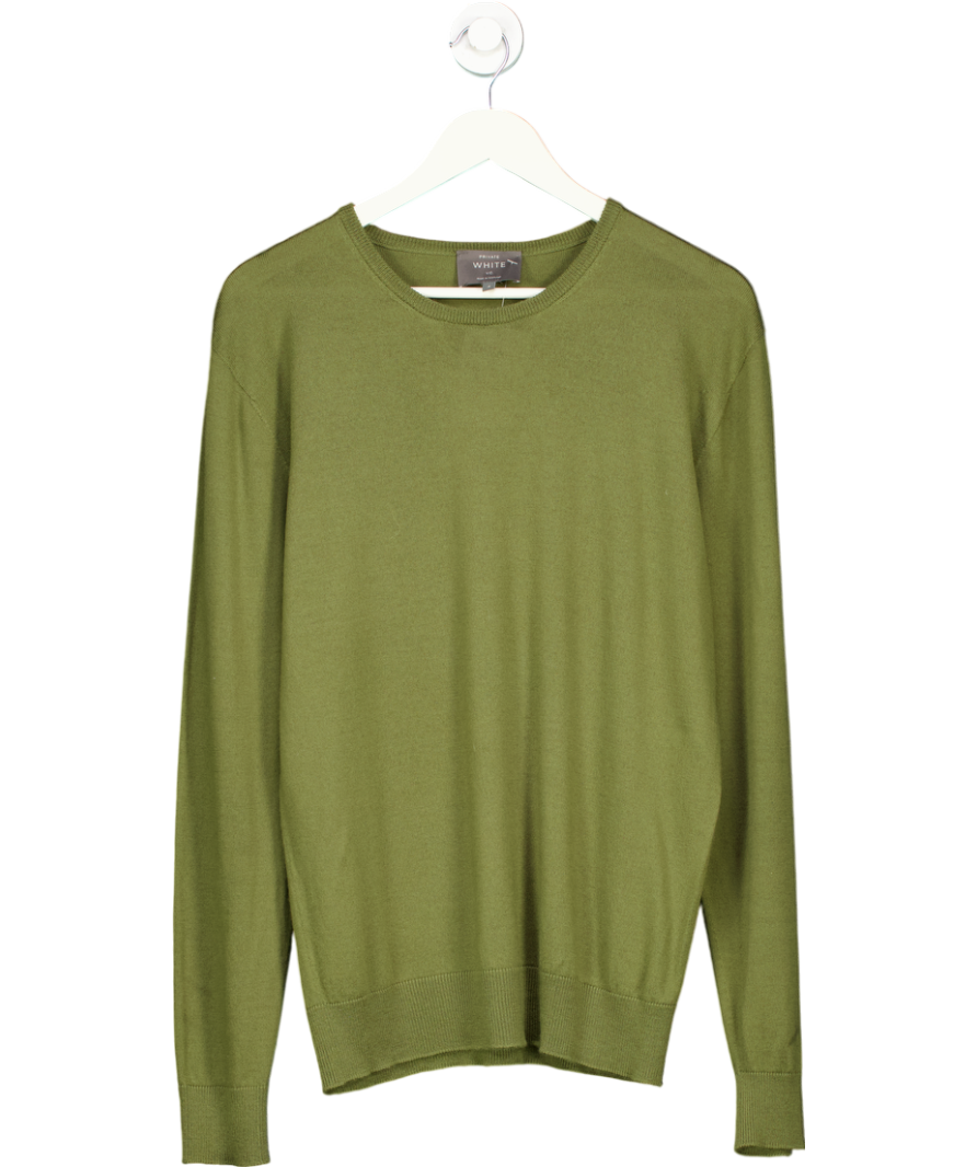 Private White V.C. Green 100% Wool Sweater UK M