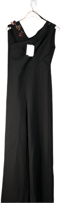 safiyaa Black Marianna Wide Leg Jumpsuit UK 14