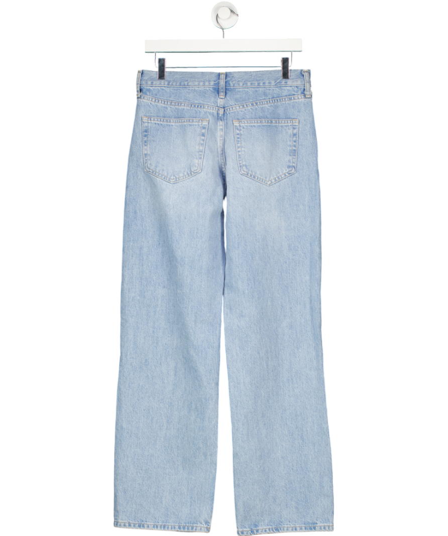 Topshop Light Blue Ember Low-rise Wide-leg Jeans L32 W28