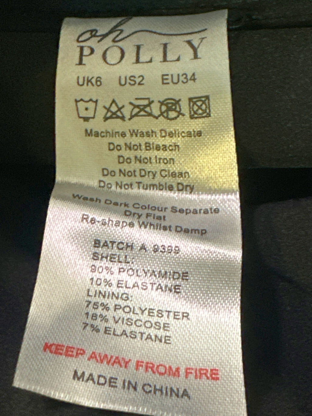 Oh Polly Black Corset Top UK 6