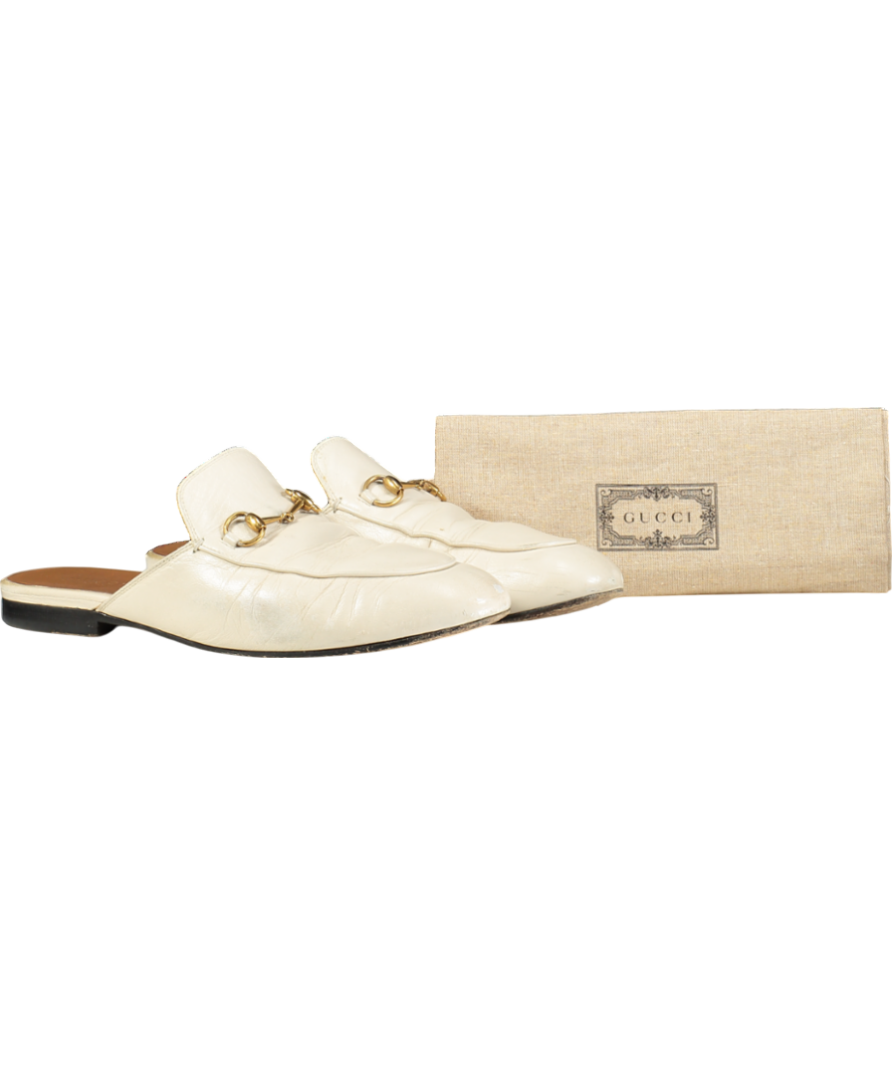 GUCCI Cream Princetown Slipper UK 6.5 EU 39.5 👠