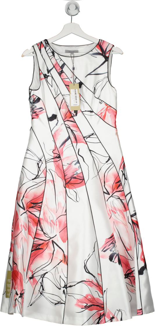 Coast White Hayley Floral Print Seamed Full Midi Dress BNWT UK 10