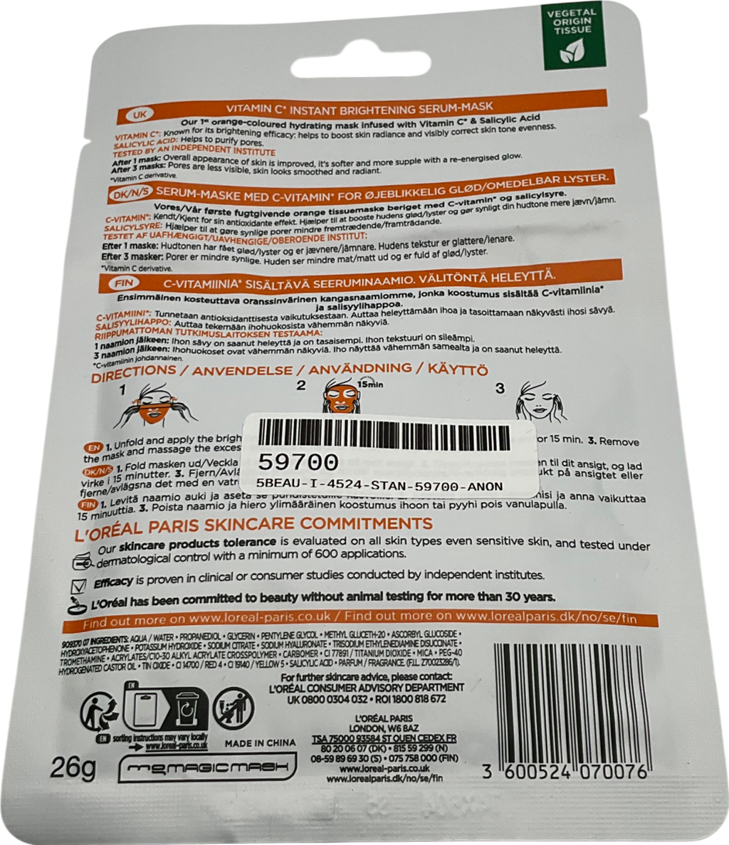 L'Oreal Vitamin C Brightening Serum Mask 26g