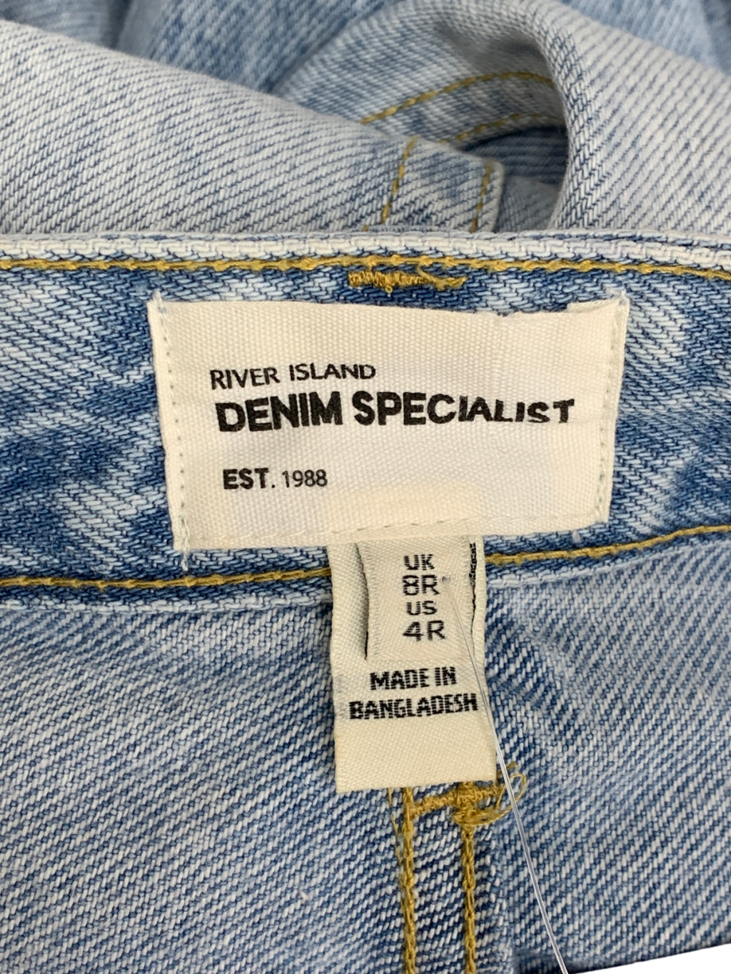 River Island Blue High Waisted Relaxed Straight Leg Jeans UK 8