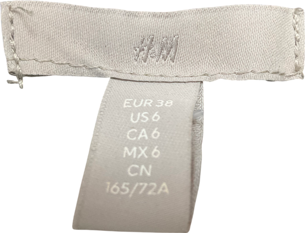 H&M Black Textured Mini Skirt UK 10