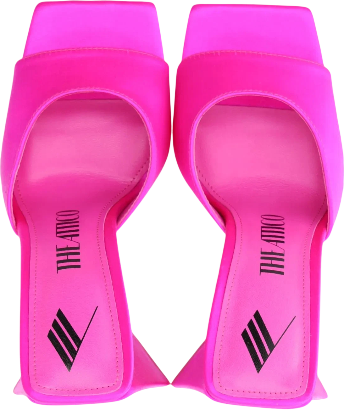 THE ATTICO Pink Satin 85mm Devon Sandals UK 4 EU 37