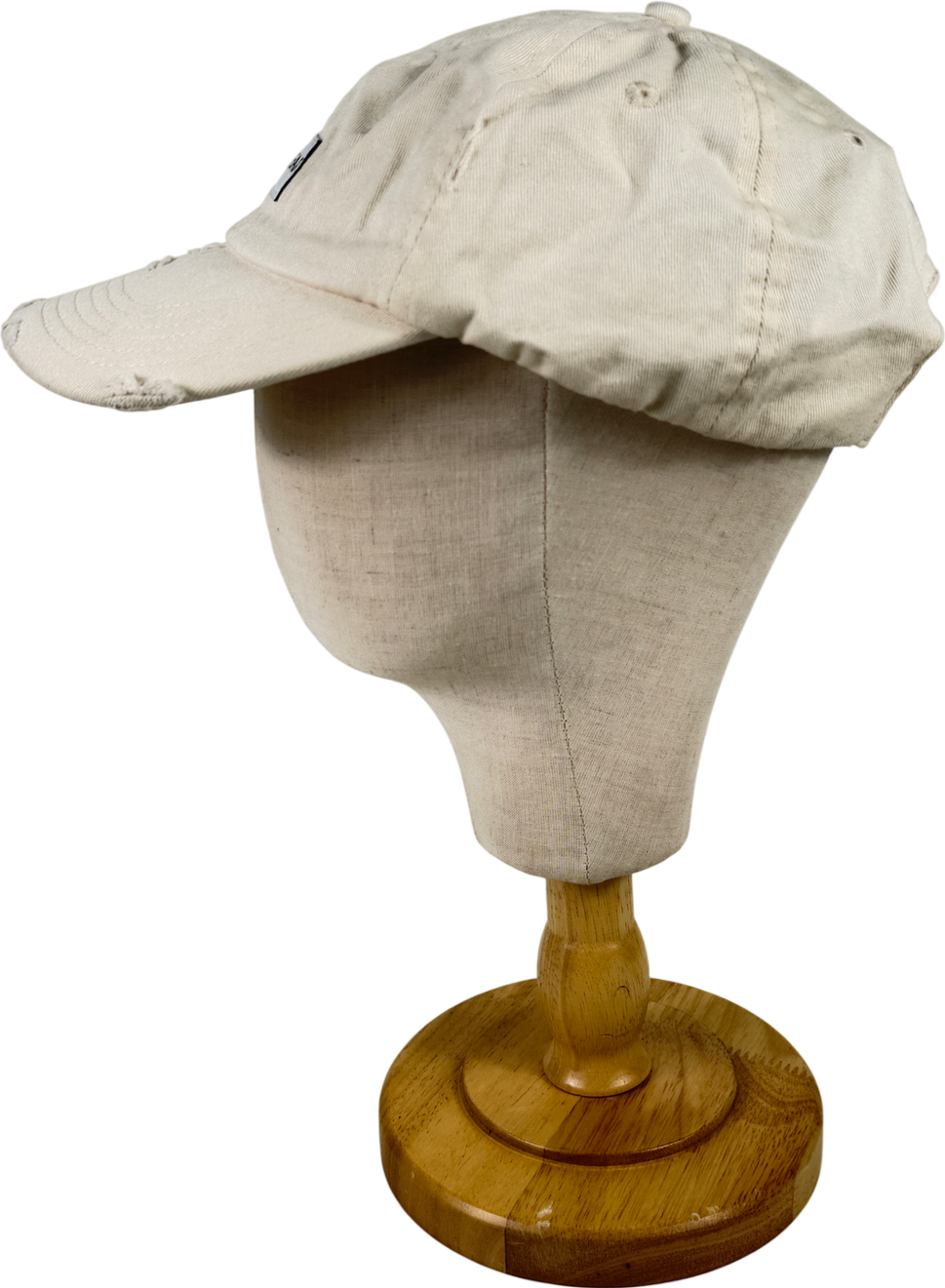 Josjean Cream Distressed Cap One Size