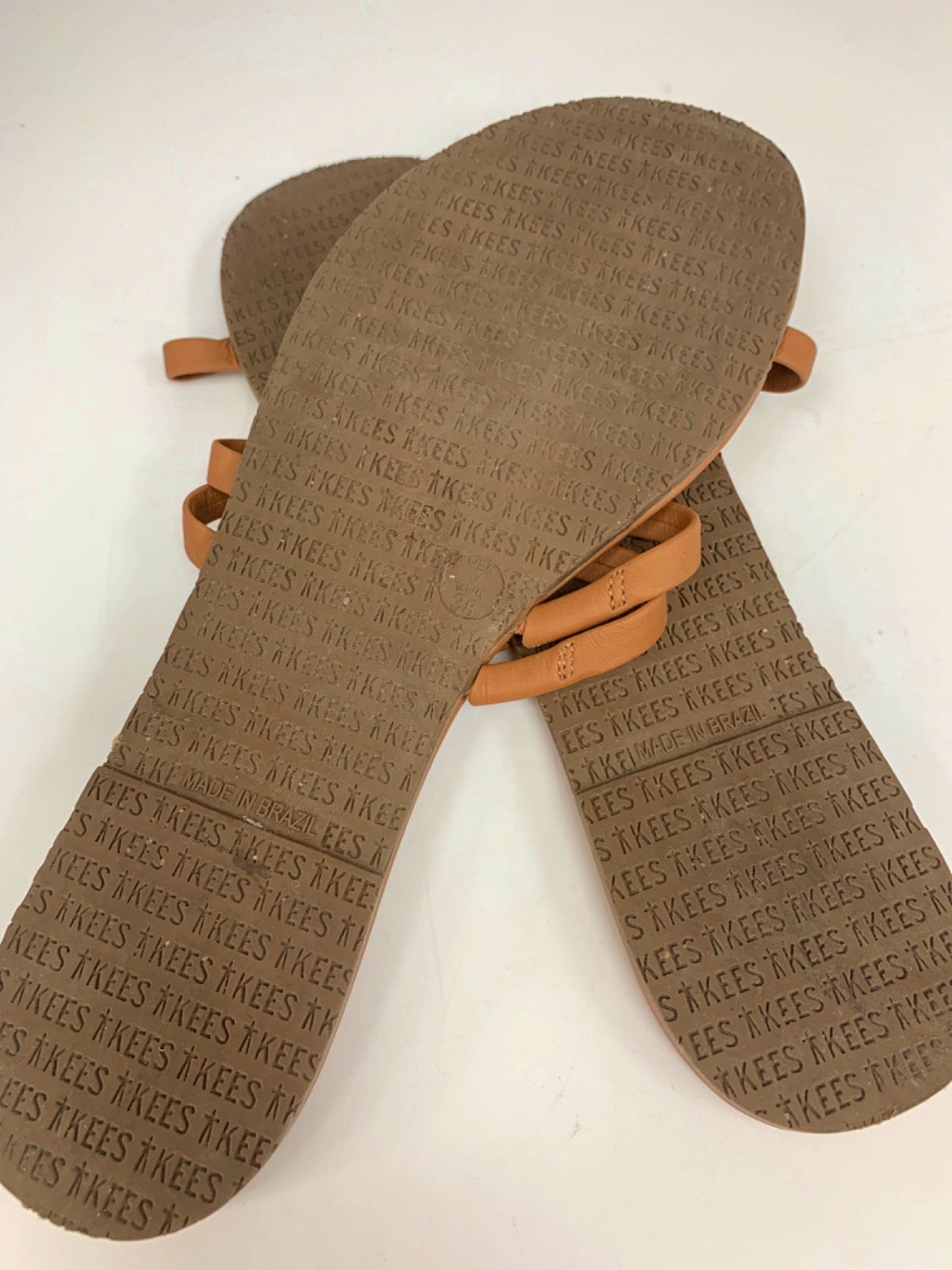 TKEES Brown Leather Sandals UK 5.5