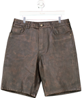 ZARA Brown Leather Shorts W31