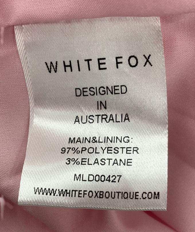 White Fox Pink Make Up My Mind Mini Dress Boysenberry Ripple UK L