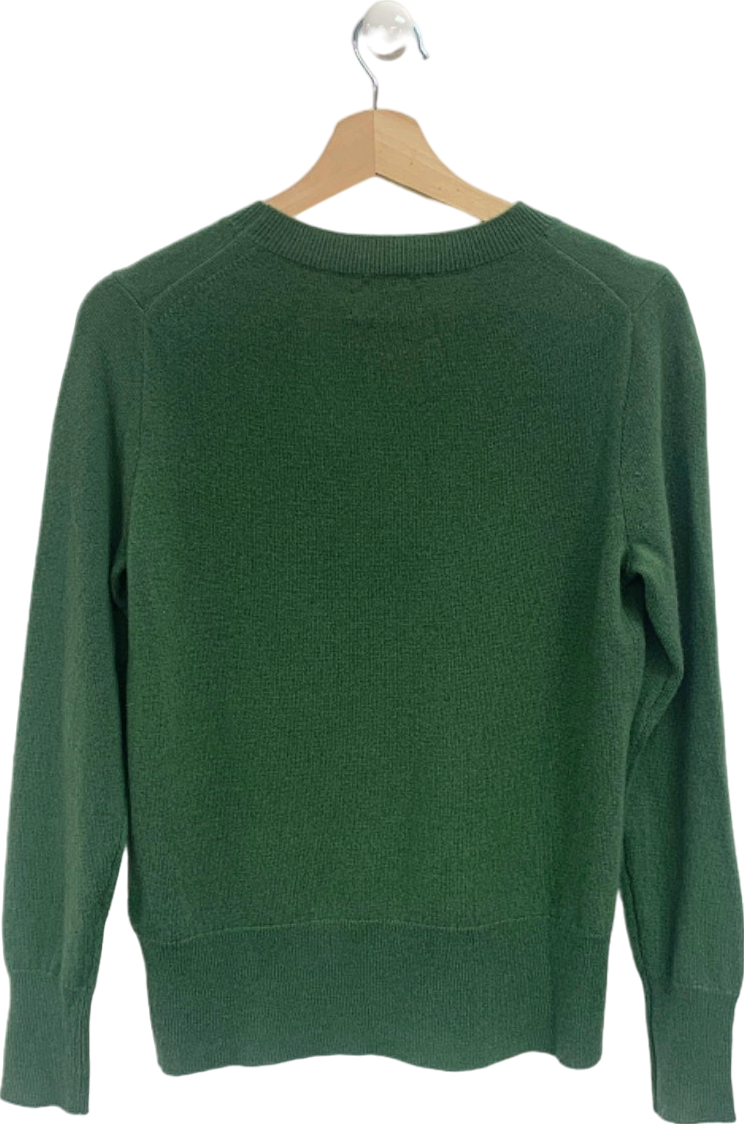 J Crew Green Cashmere Jumper UK XS