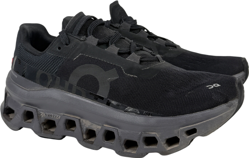 ON  Cloudmonster running trainers in all black UK 4 EU 37 👠