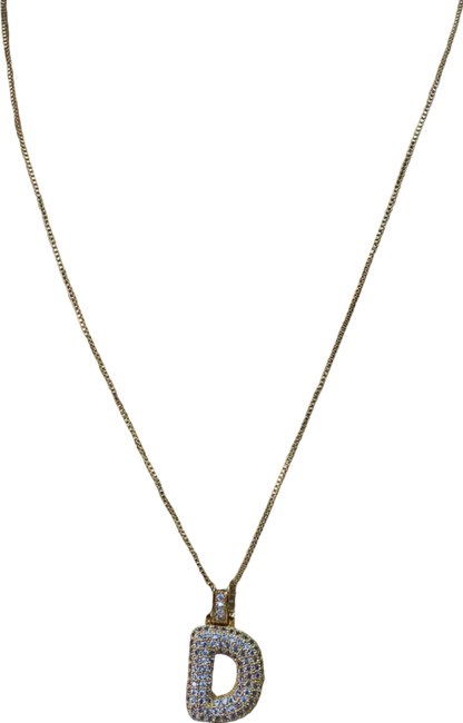 Unbranded Gold 'D' Pendant Necklace