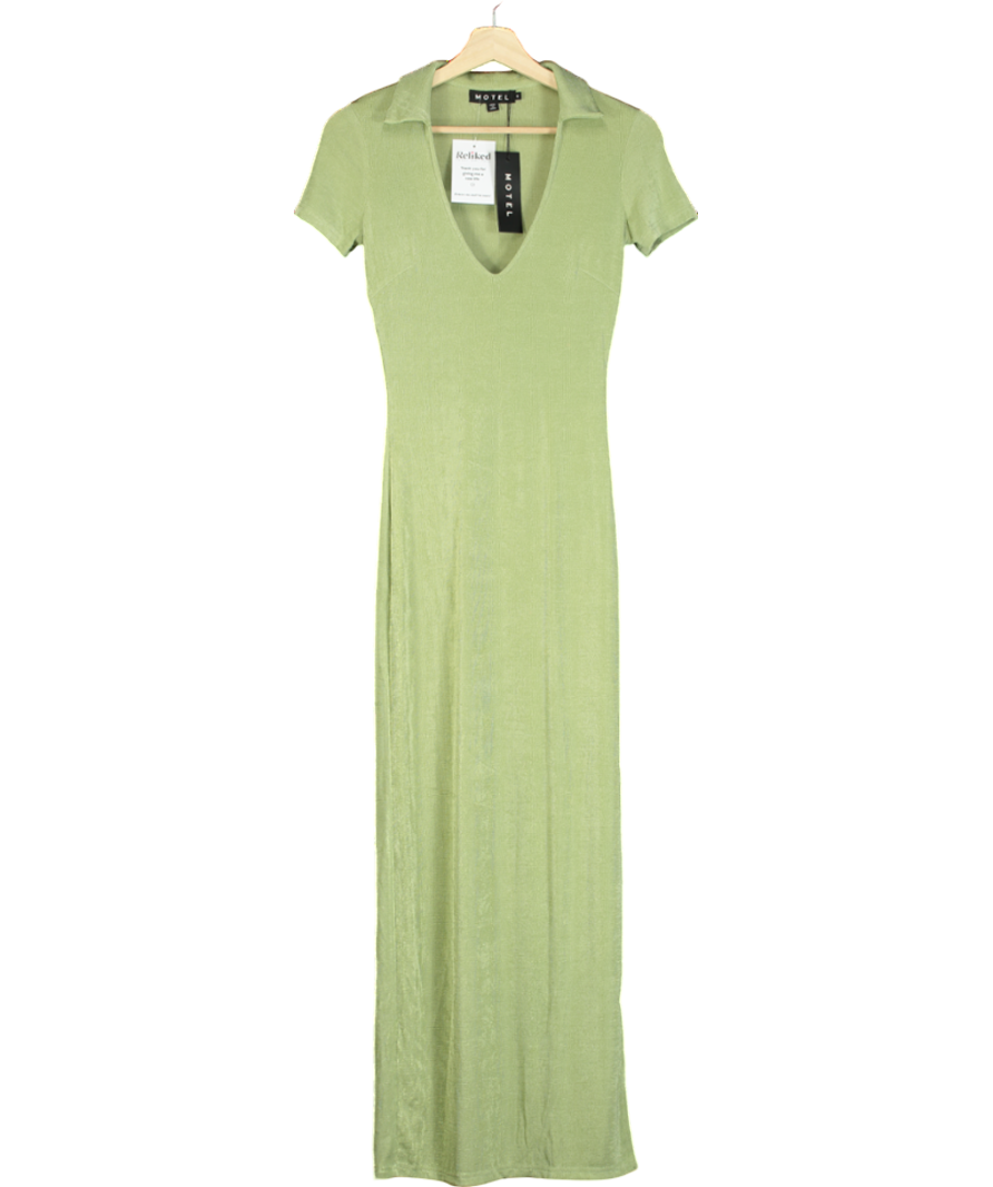 Motelrocks Green Savita Maxi Dress UK S