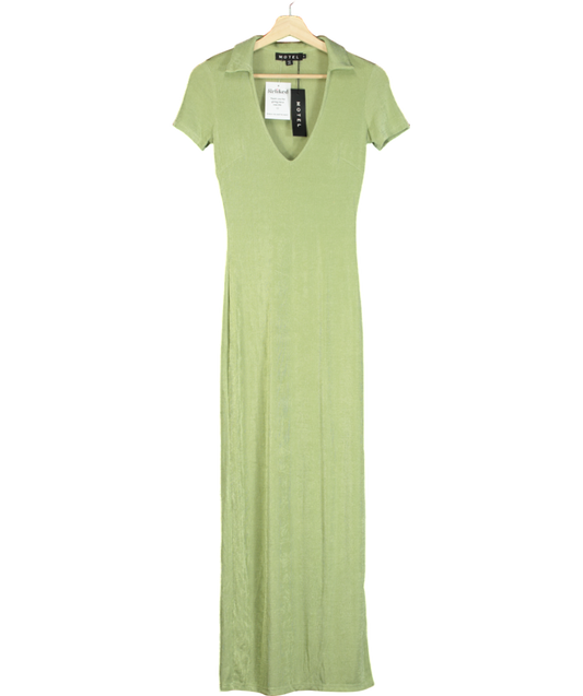 Motelrocks Green Savita Maxi Dress UK S