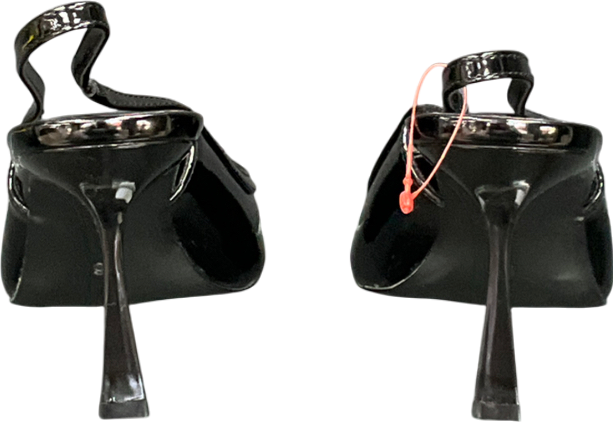 ASOS Piper Slingback High Heel Shoes In Black Patent UK 6 EU 39 👠