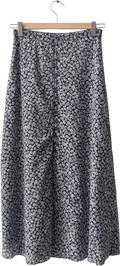 & Other Stories Navy Blue  Ditsy Floral Button Through Midi Skirt UK 6