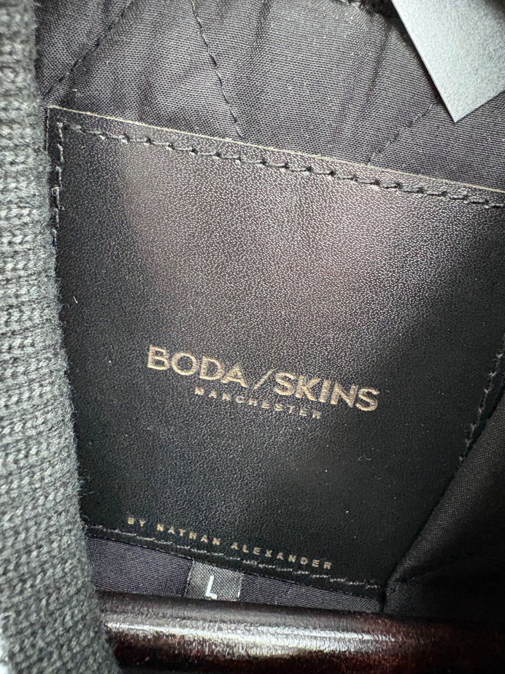 Boda Skins Black Varsity Jacket UK L