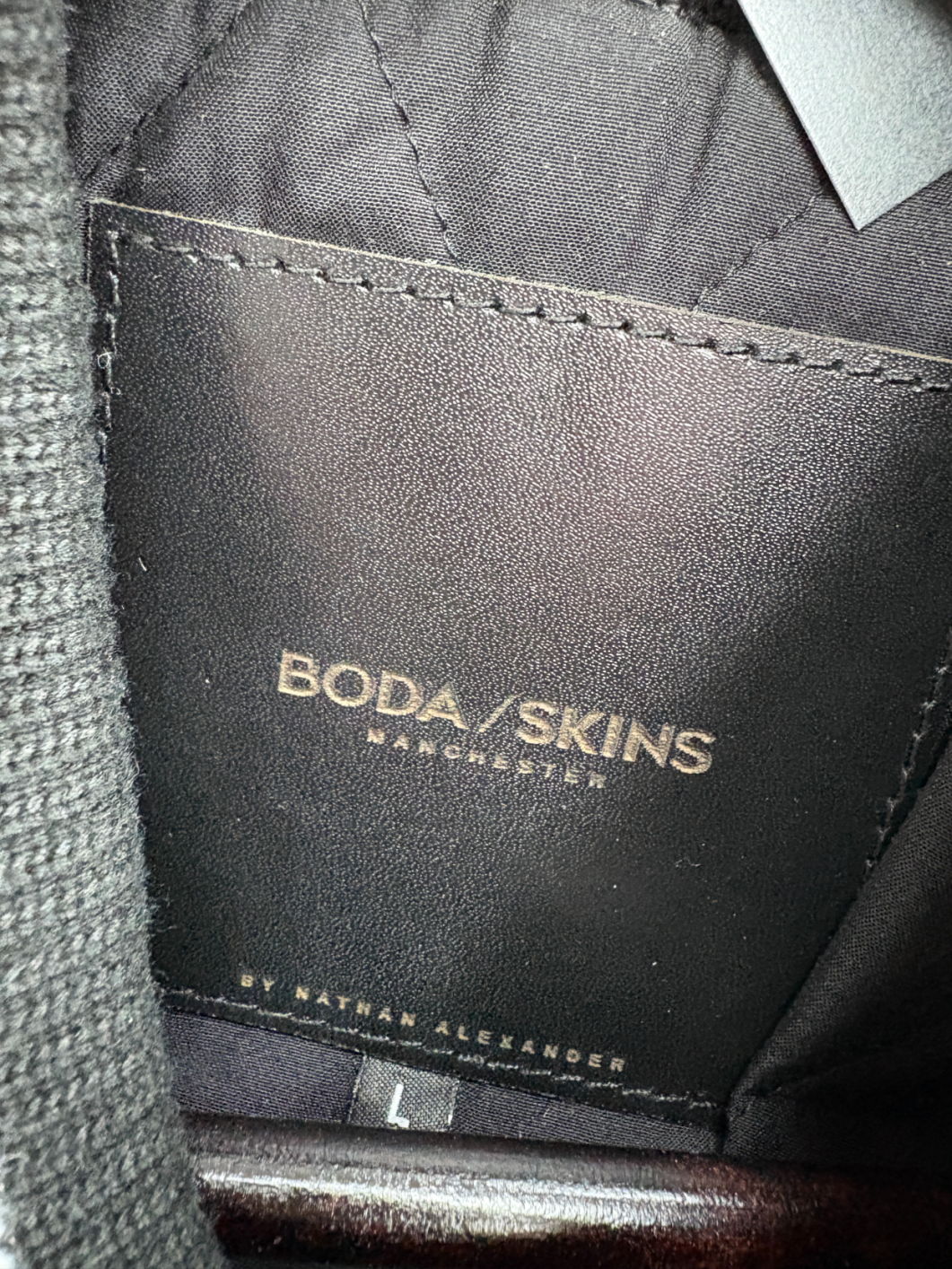 Boda Skins Black Varsity Jacket UK L