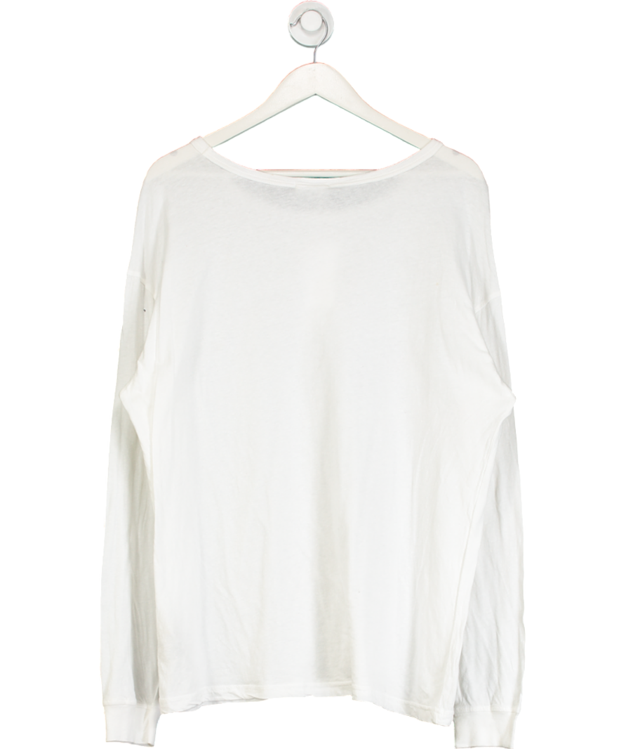 American Vintage White Men's Long Sleeve T-shirt Gamipy UK M/L