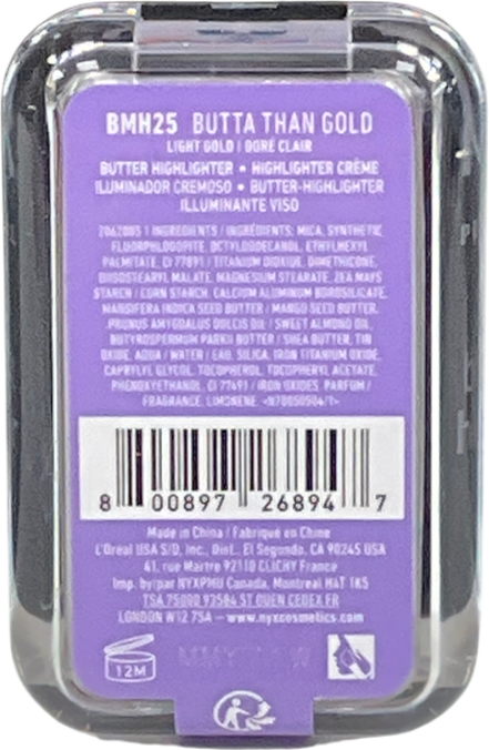 NYX Buttermelt Highlighter Butta Tgan Gold 5g