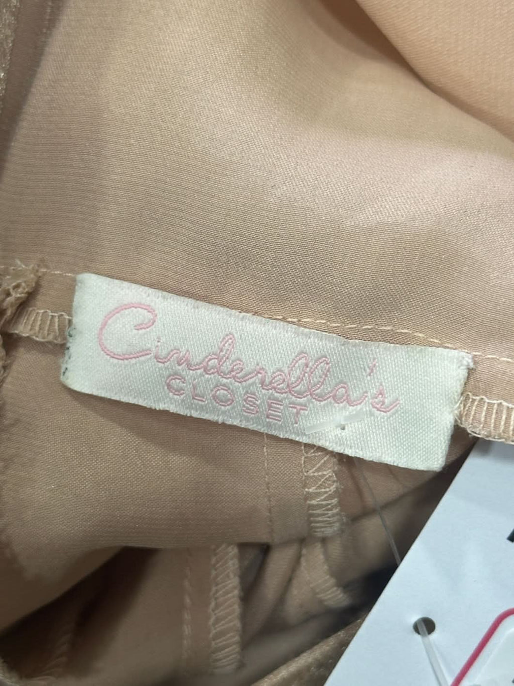 Cinderella's Closet Metallic Puff Sleeve V-neck Ruched Sleeve Dress 10 Years