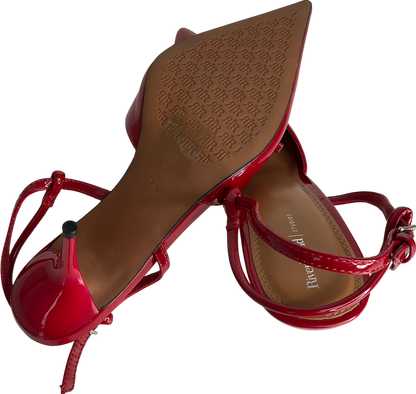 River Island Red Pointed Bow Heels UK 7 EU 40 👠