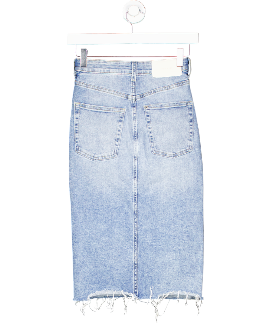 H&M Blue Denim Pencil Skirt UK 6