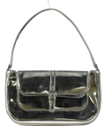 BY FAR Metallic Miranda Shoulder Bag In Silver
