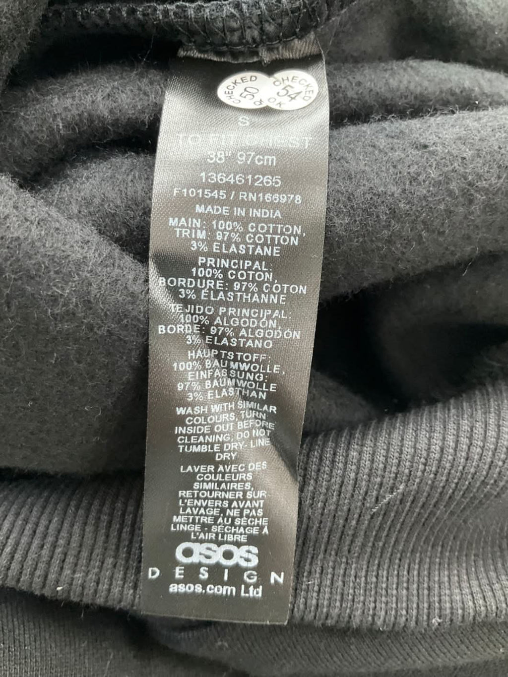 ASOS Black Oversized Sweatshirt UK S