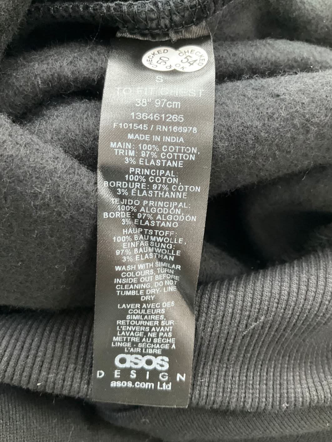 ASOS Black Oversized Sweatshirt UK S