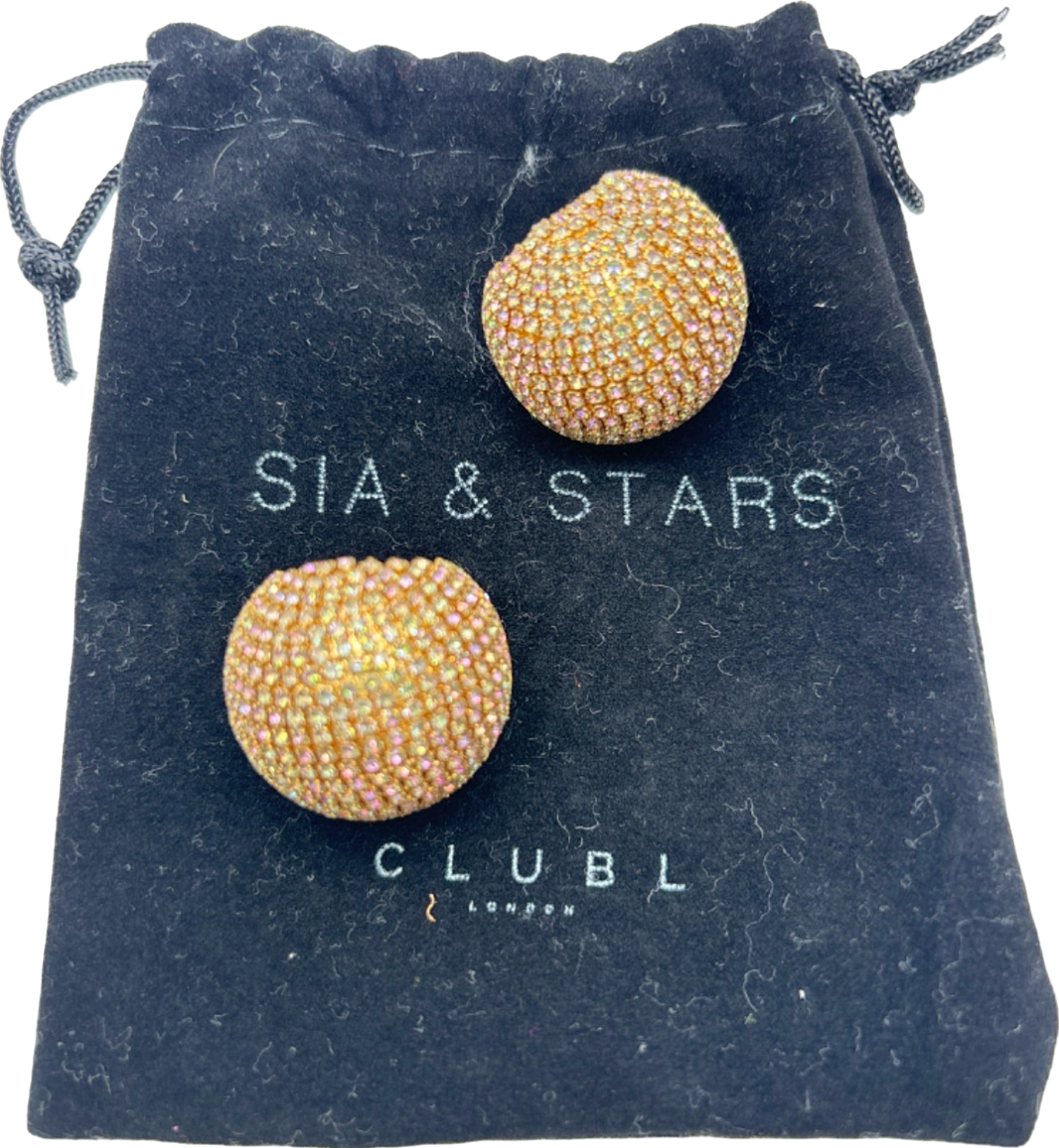 Club L Gold Sia & Stars Earrings