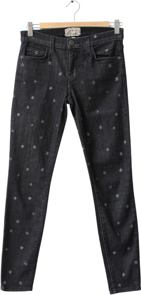 Current/Elliott Black High Waist Star Print Skinny Jeans W26