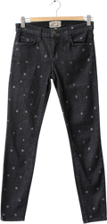 Current/Elliott Black High Waist Star Print Skinny Jeans W26