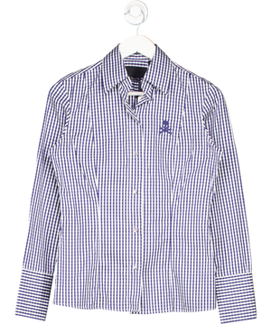 Philipp Plein Blue Gingham Shirt UK S