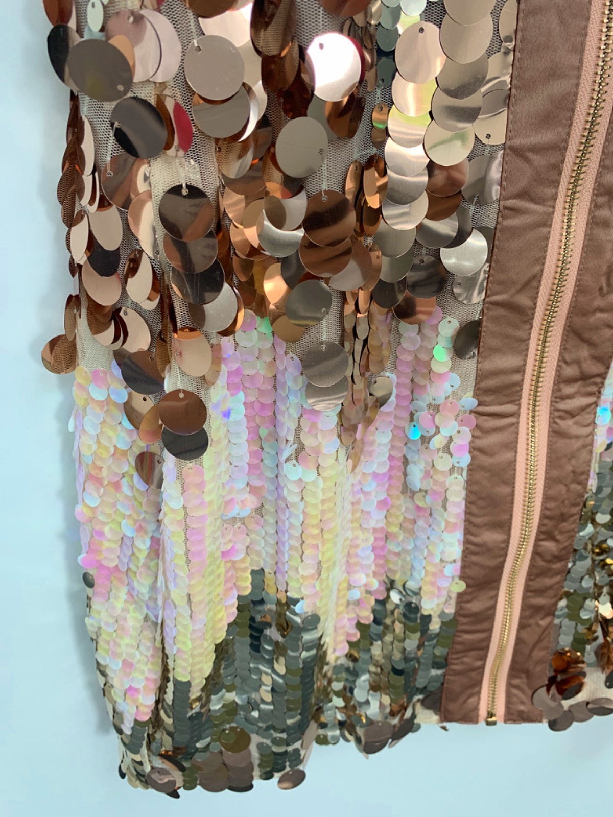 Beach City Rose Gold Sequin Top M