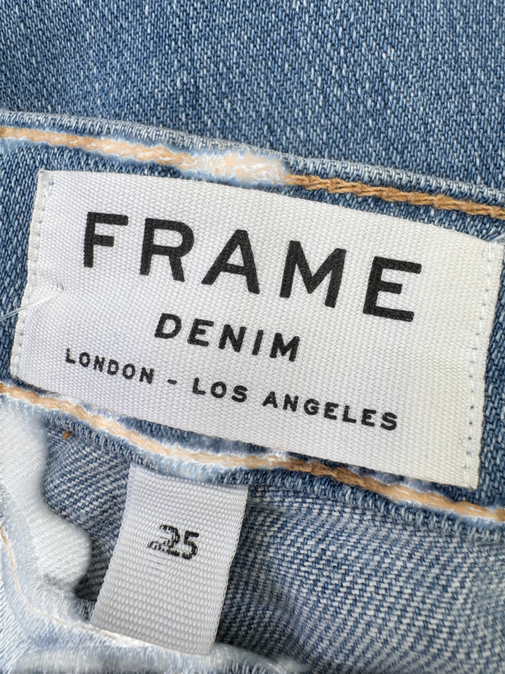 FRAME Blue Le High Skinny Rip Jeans W25