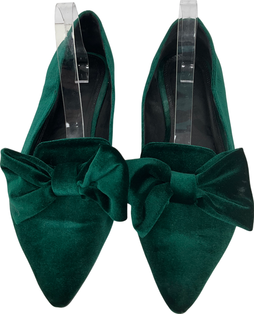 ASOS Green Sapphire Bow Detail Pumps UK 9 EU 42 👠