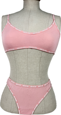 White Fox Pink Lingerie Set UK S