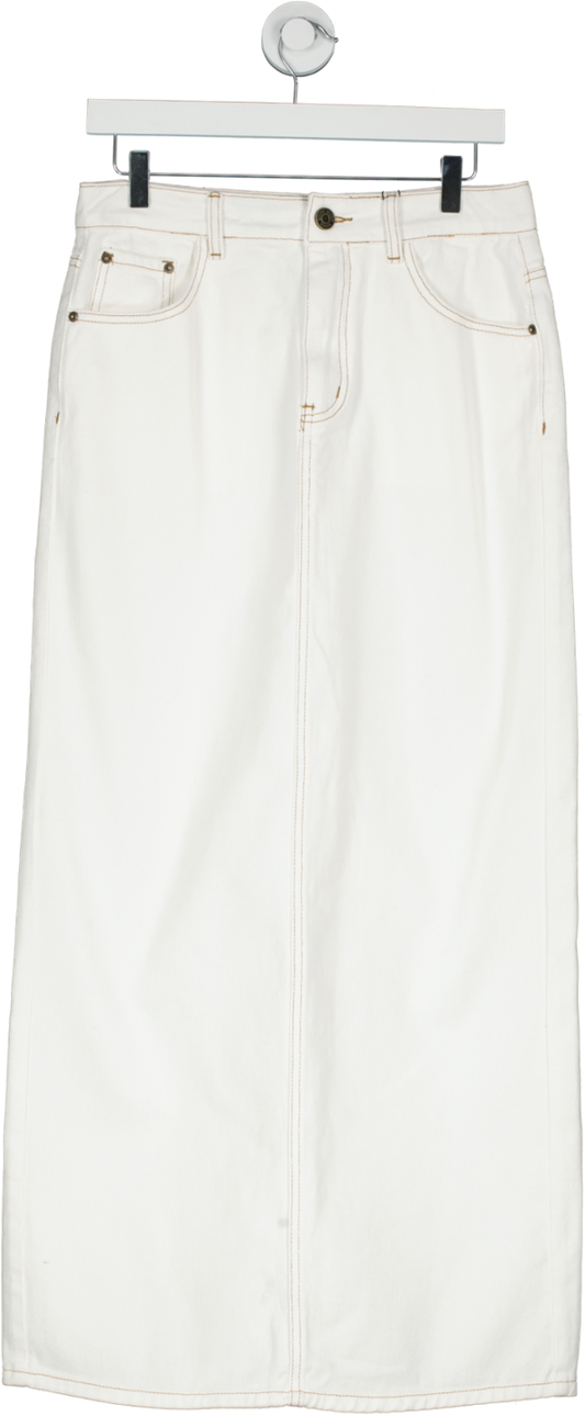 DISSH Cream Joplin Denim Mini Skirt UK 10